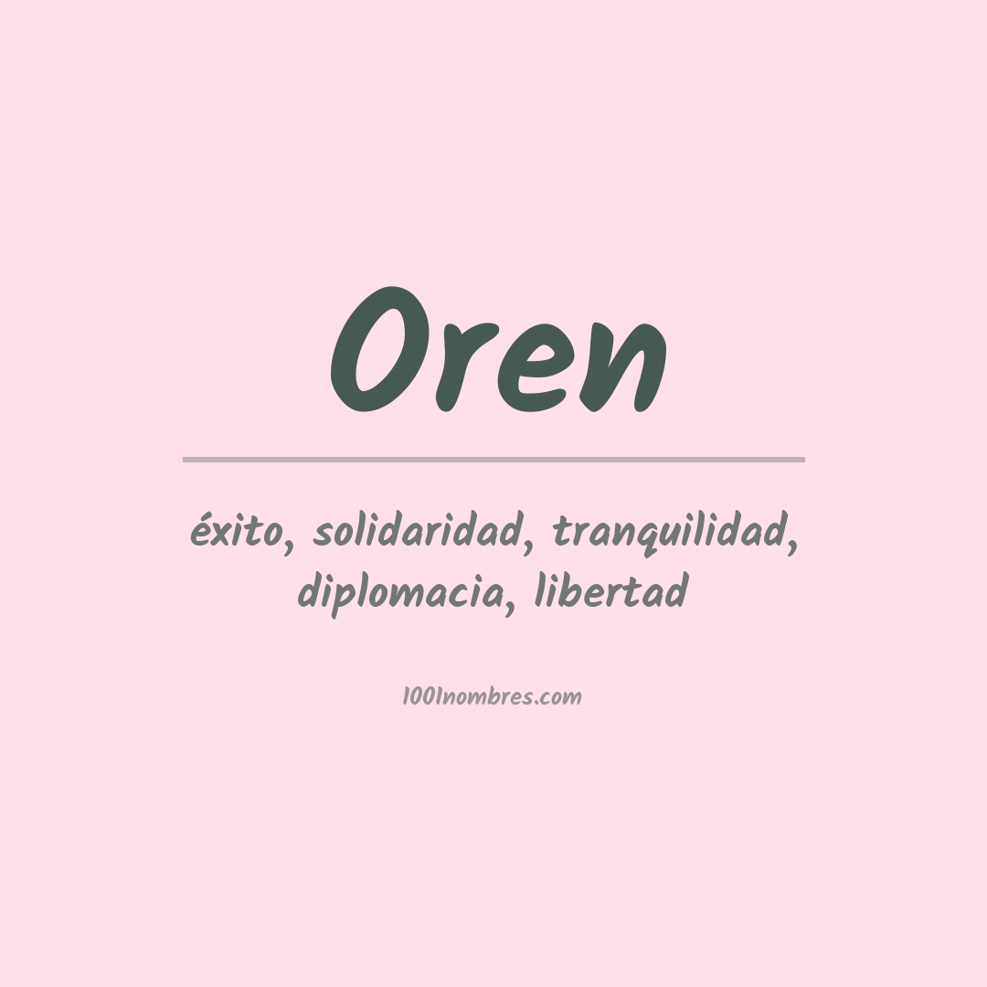 Significado del nombre Oren