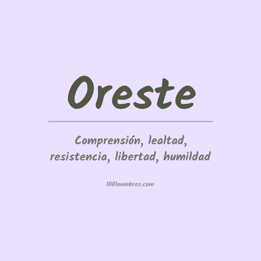 Significado del nombre Oreste