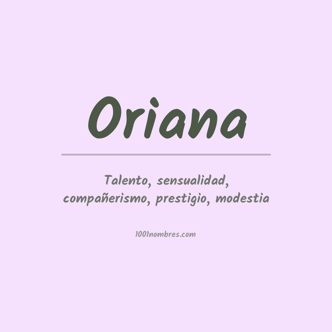 Significado del nombre Oriana