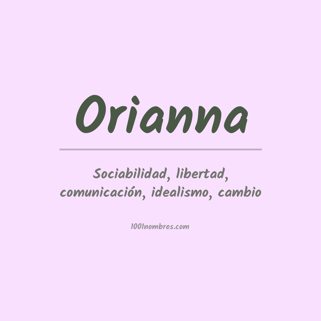 Significado del nombre Orianna Significado del nombre Orianna