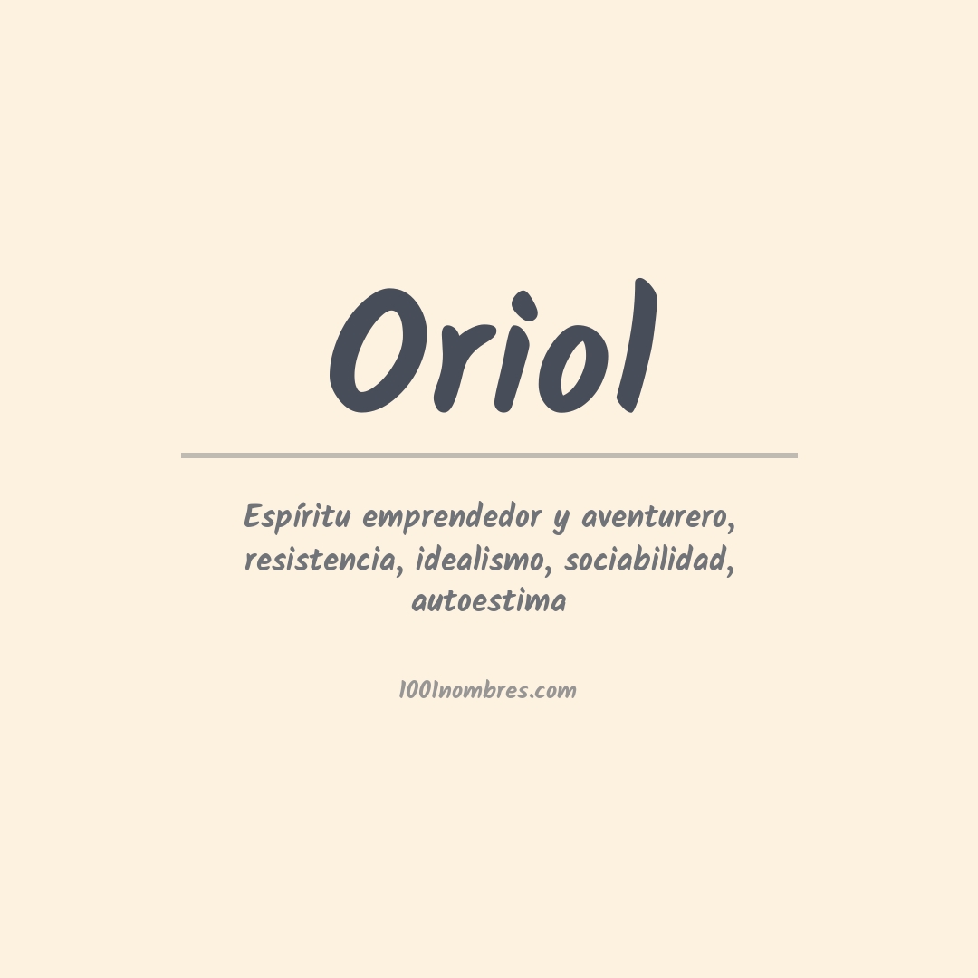 Significado del nombre Oriol