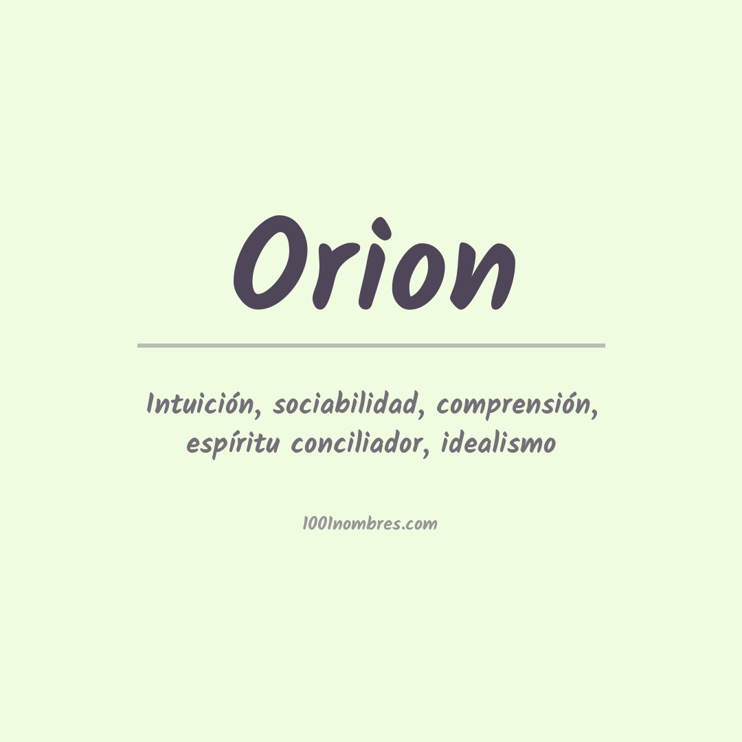 Significado del nombre Orion