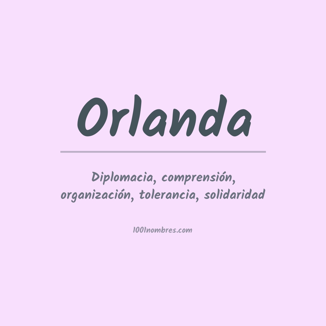 Significado del nombre Orlanda