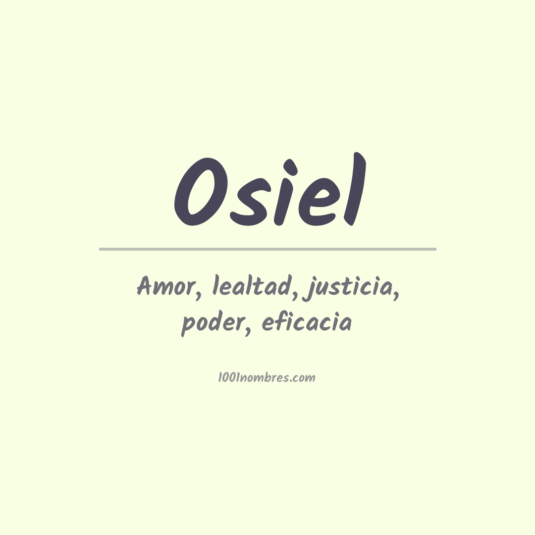 Significado del nombre Osiel