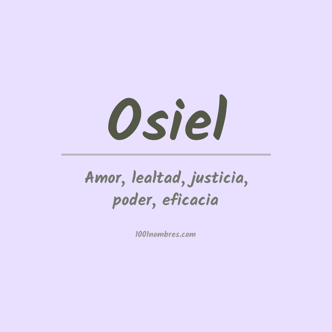 Significado del nombre Osiel