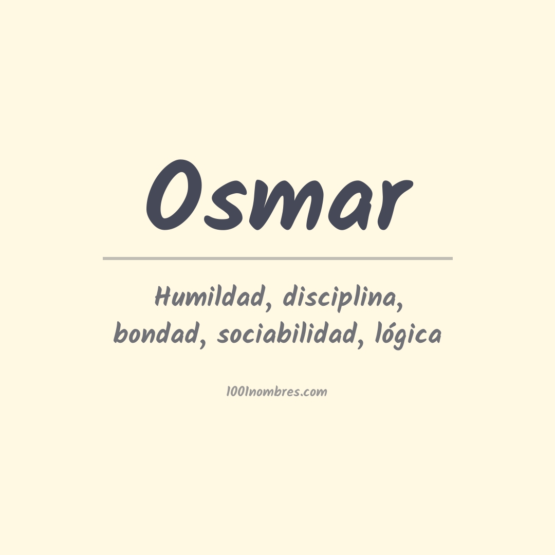 Significado del nombre Osmar