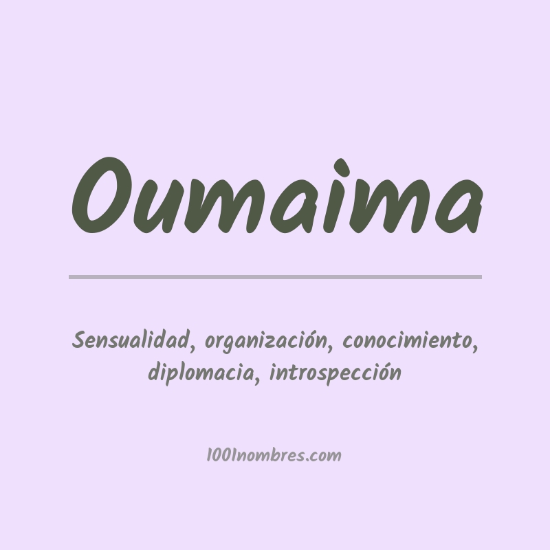 Significado del nombre Oumaima