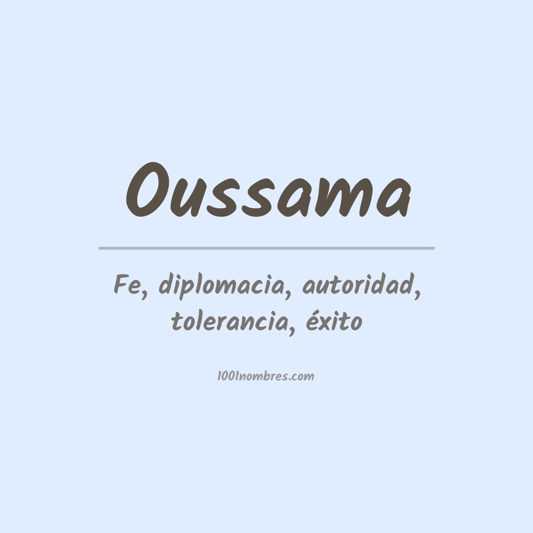 Significado del nombre Oussama