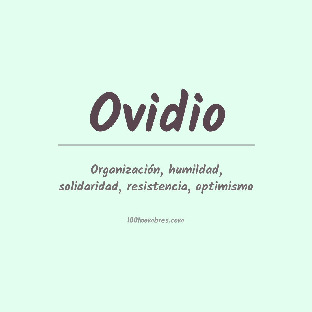 Significado del nombre Ovidio