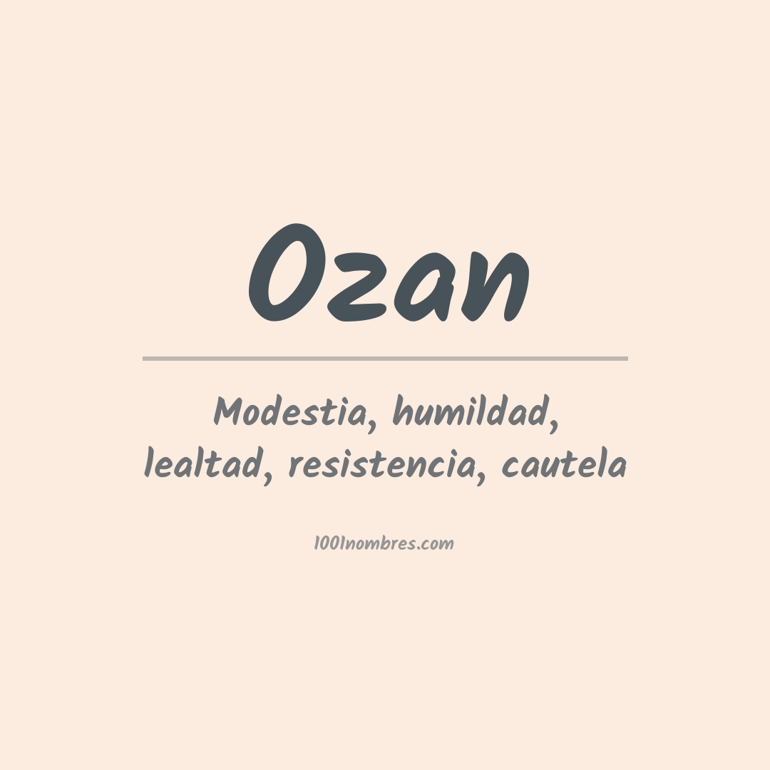 Significado del nombre Ozan