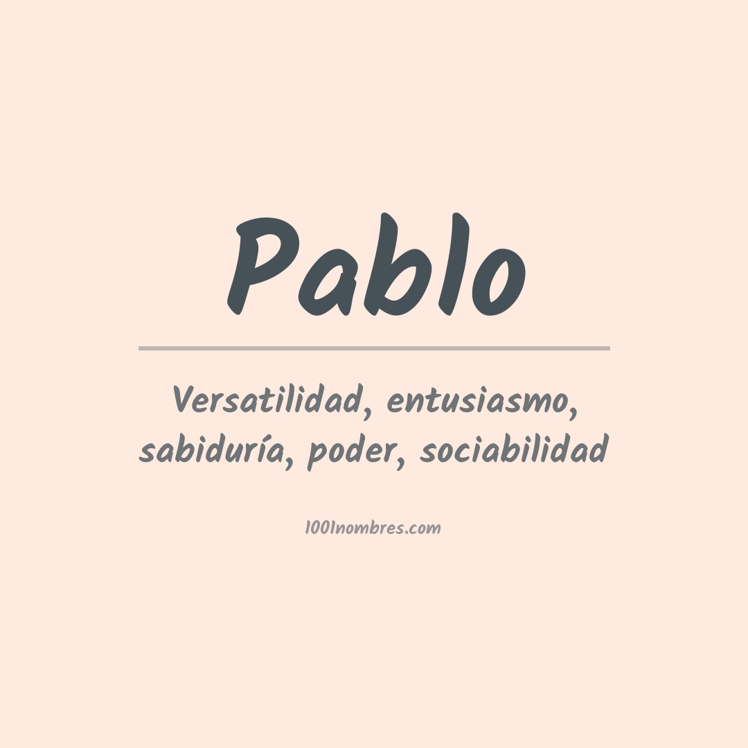 Significado do nome Pablo