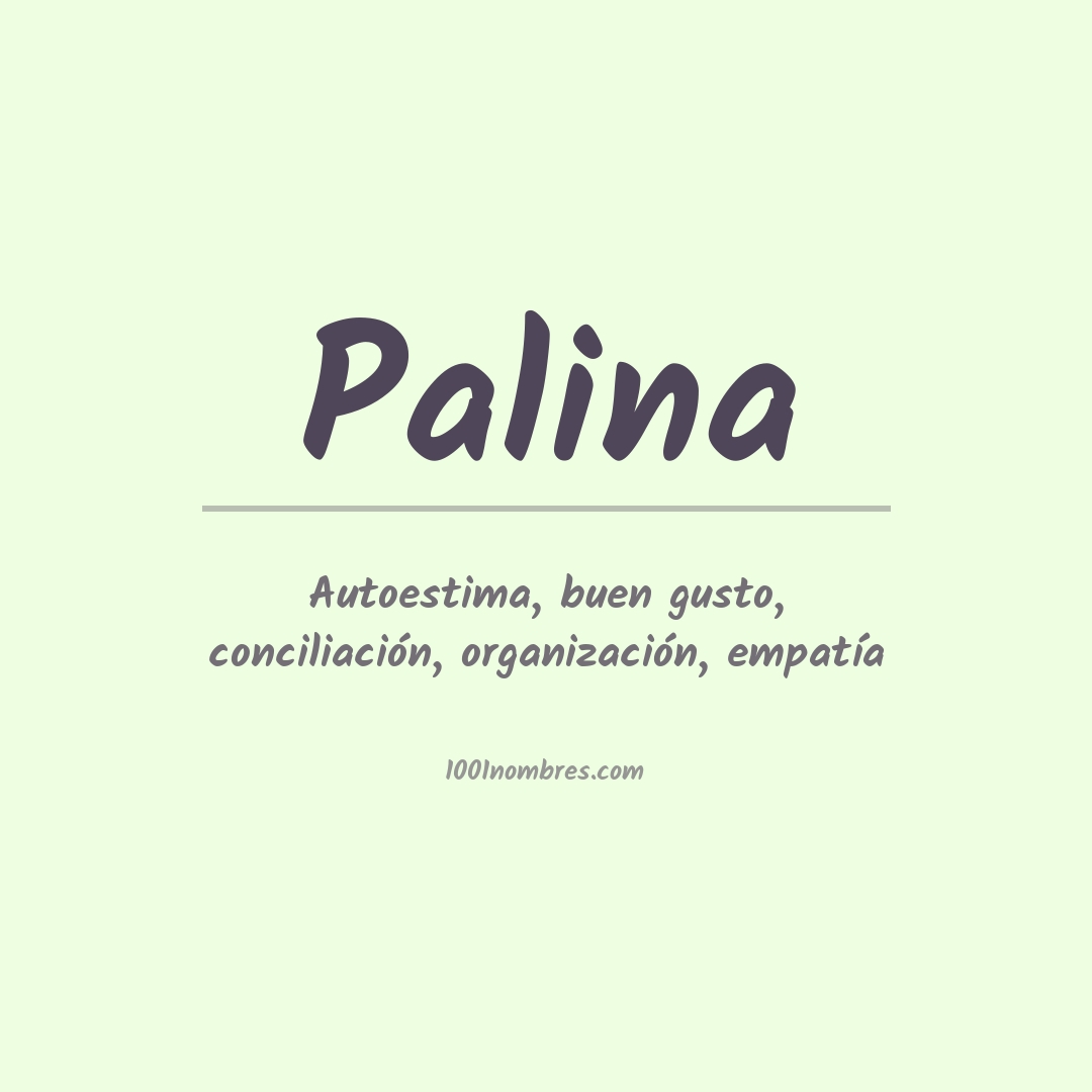 Significado del nombre Palina