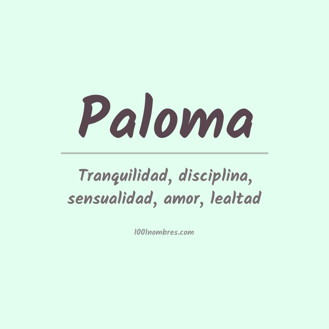 Significado del nombre Paloma
