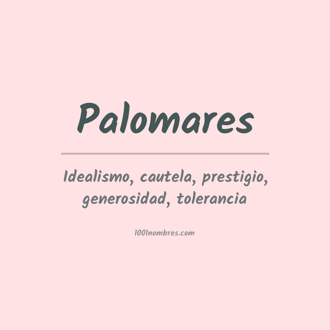 Significado del nombre Palomares