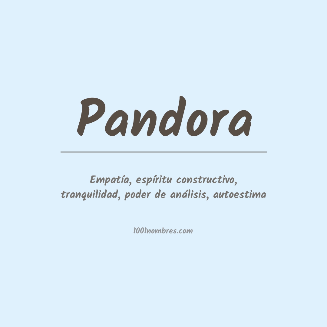 Significado del nombre Pandora
