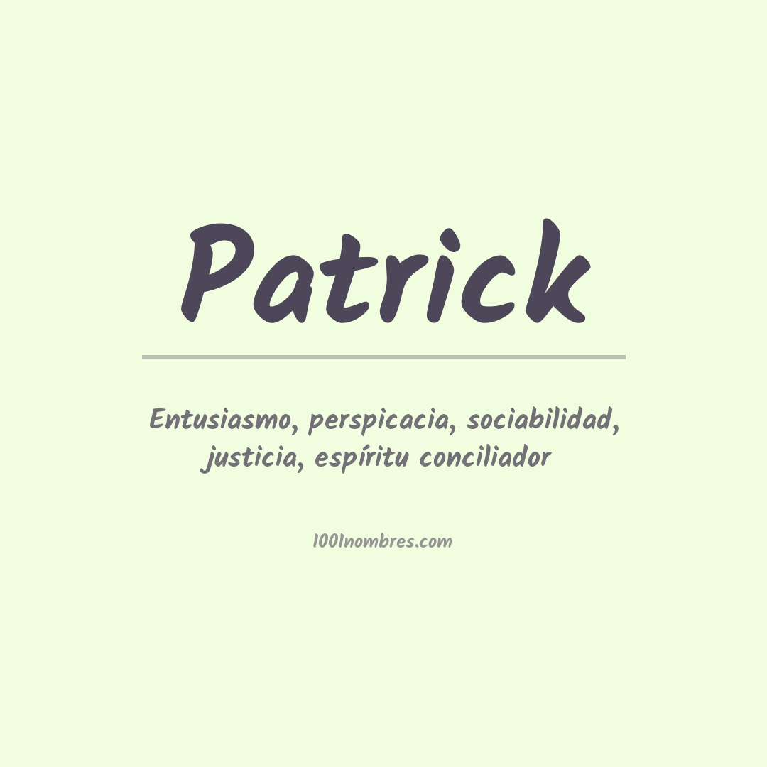 Significado del nombre Patrick