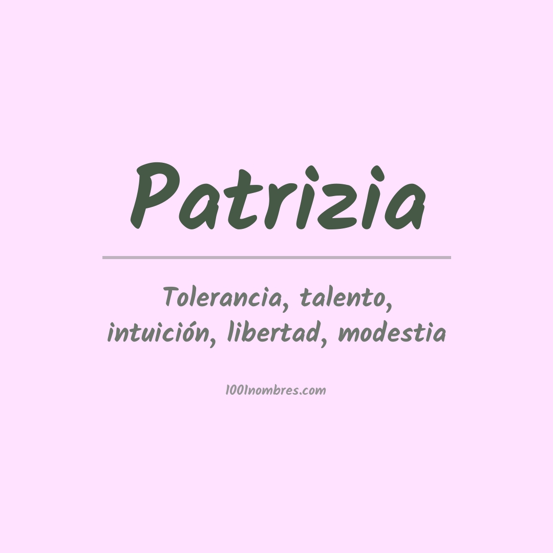 Significado del nombre Patrizia