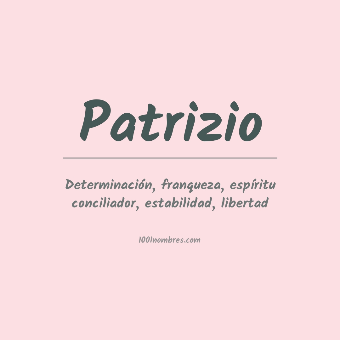 Significado del nombre Patrizio