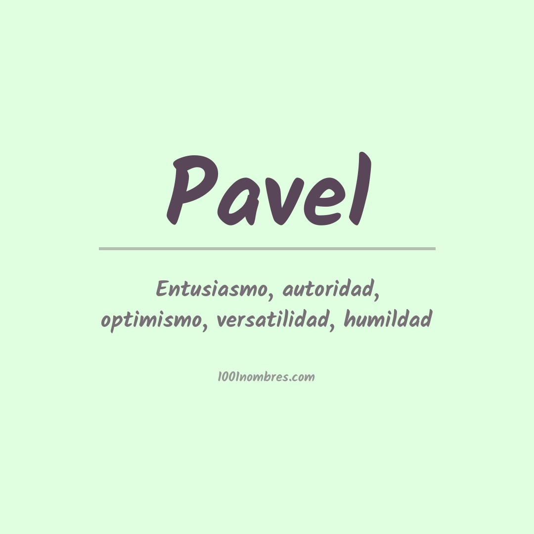 Significado del nombre Pavel