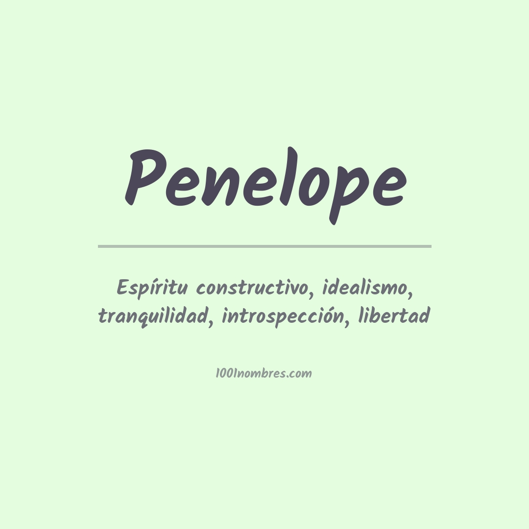 Significado del nombre Penelope