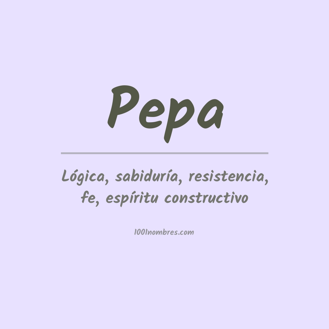 Significado del nombre Pepa