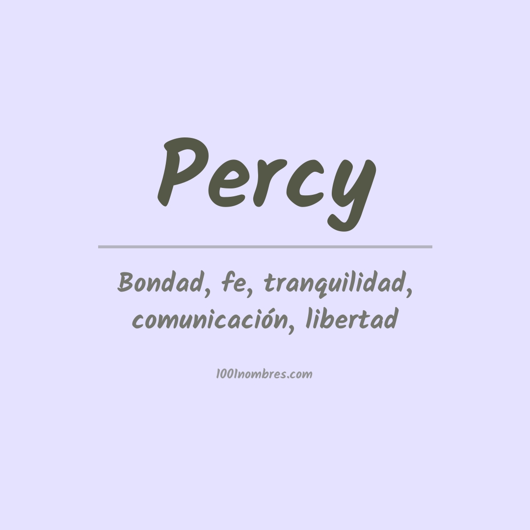 Significado del nombre Percy