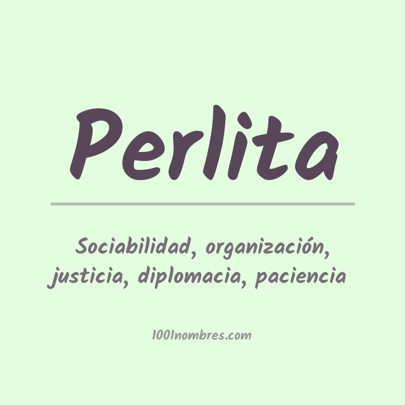 Significado del nombre Perlita