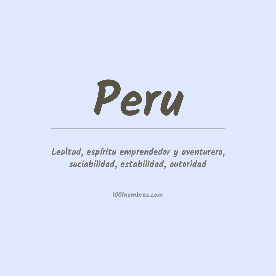 Significado del nombre Peru