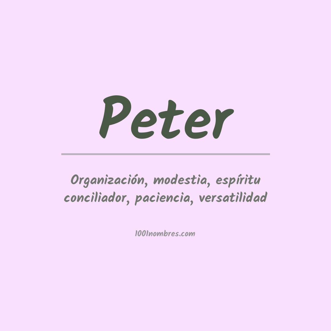 Significado del nombre Peter