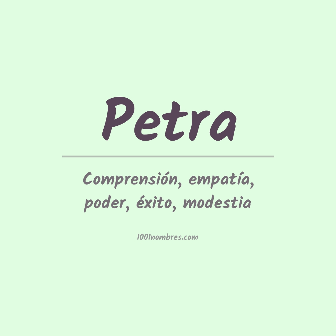 Significado del nombre Petra