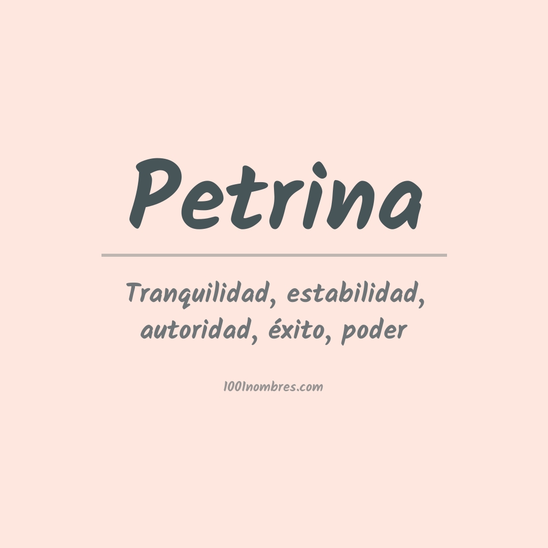 Significado del nombre Petrina