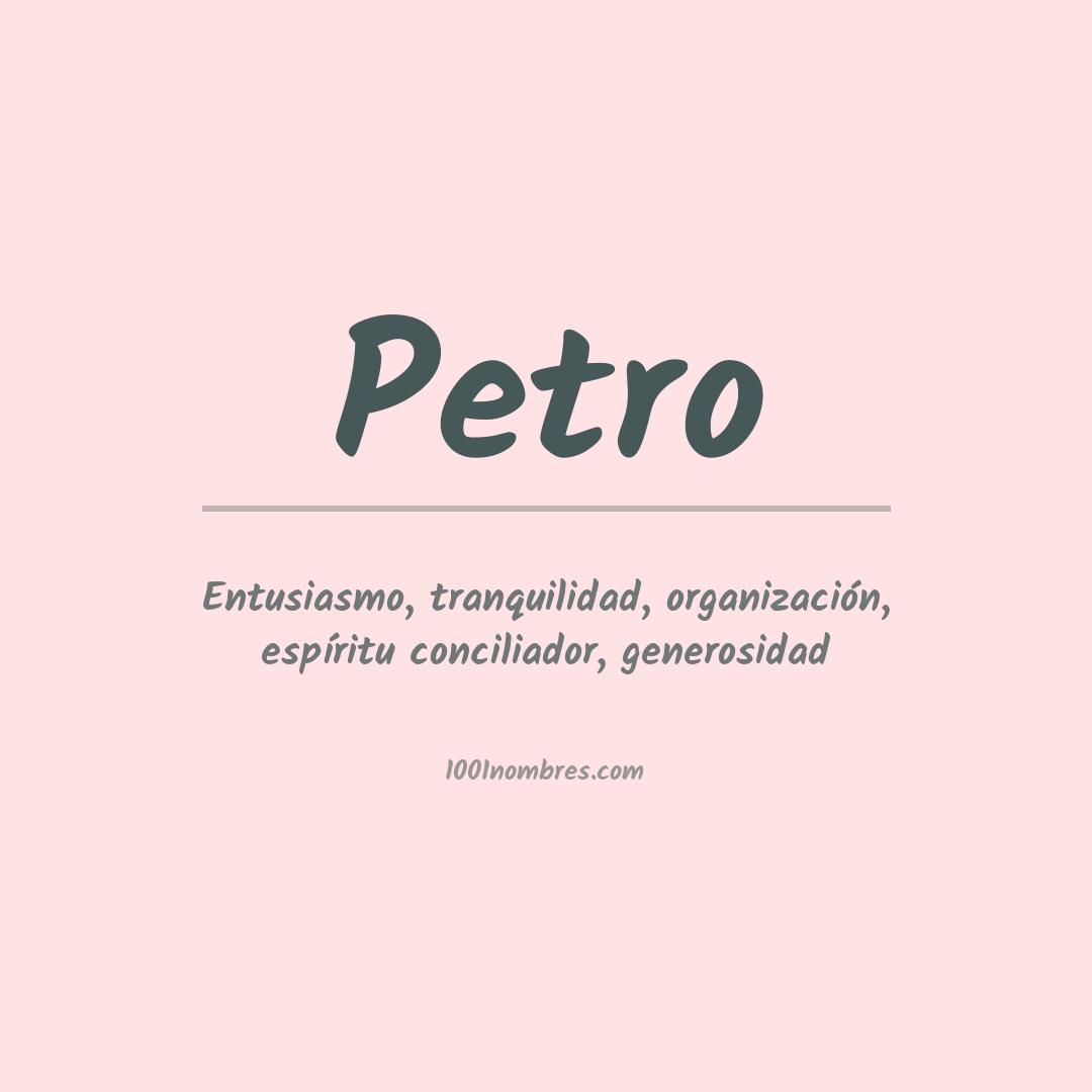 Significado del nombre Petro