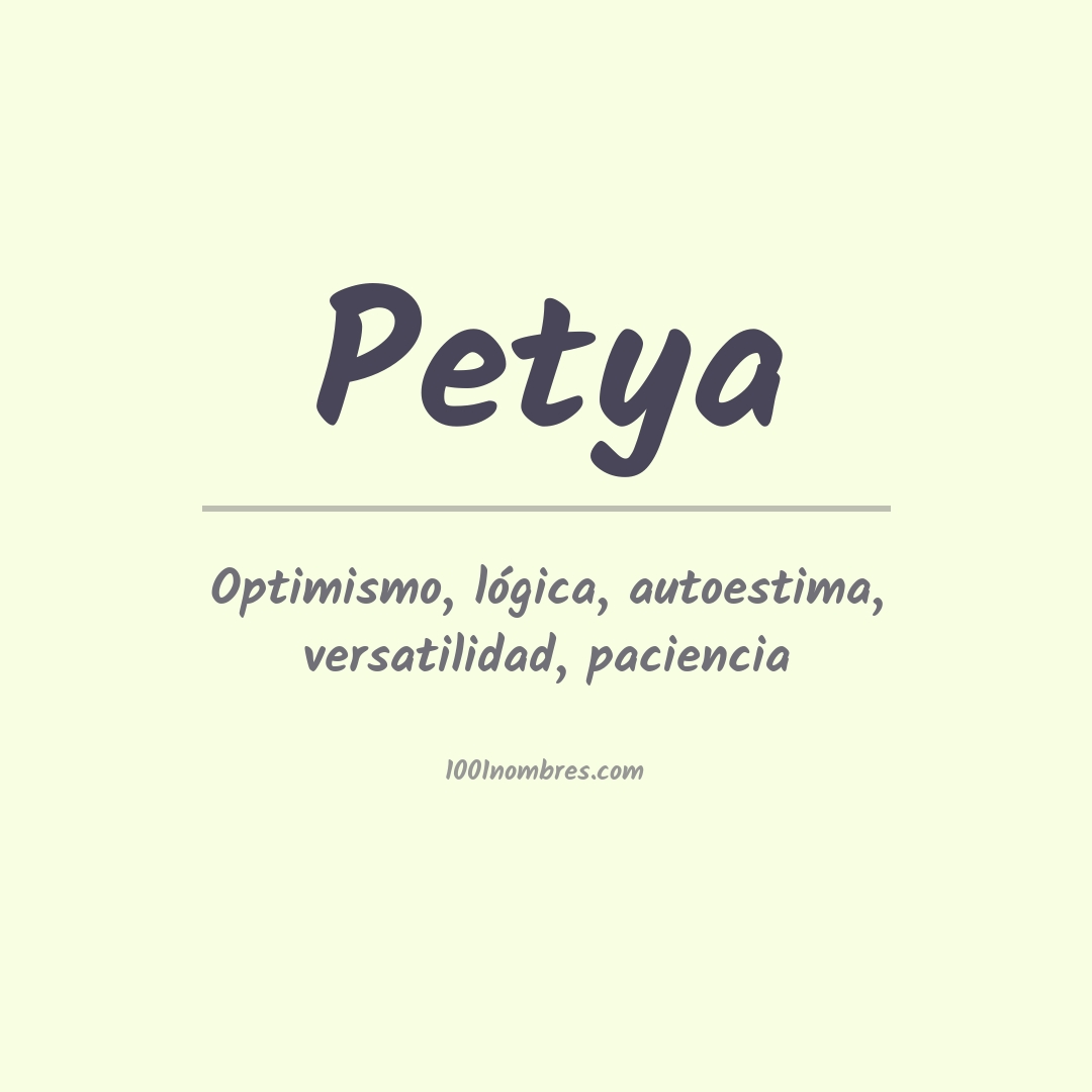 Significado del nombre Petya Significado del nombre Petya