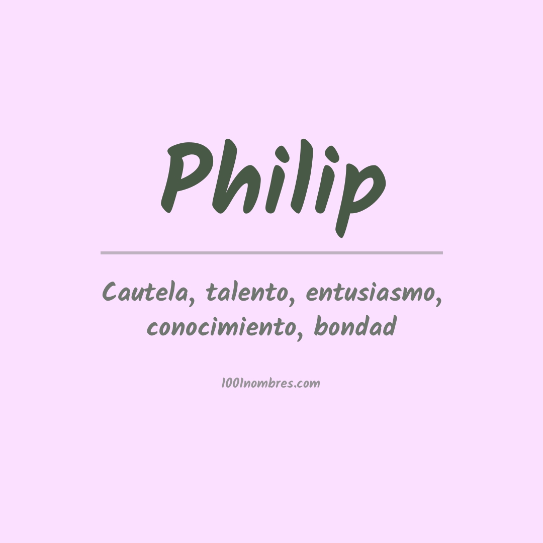 Significado del nombre Philip