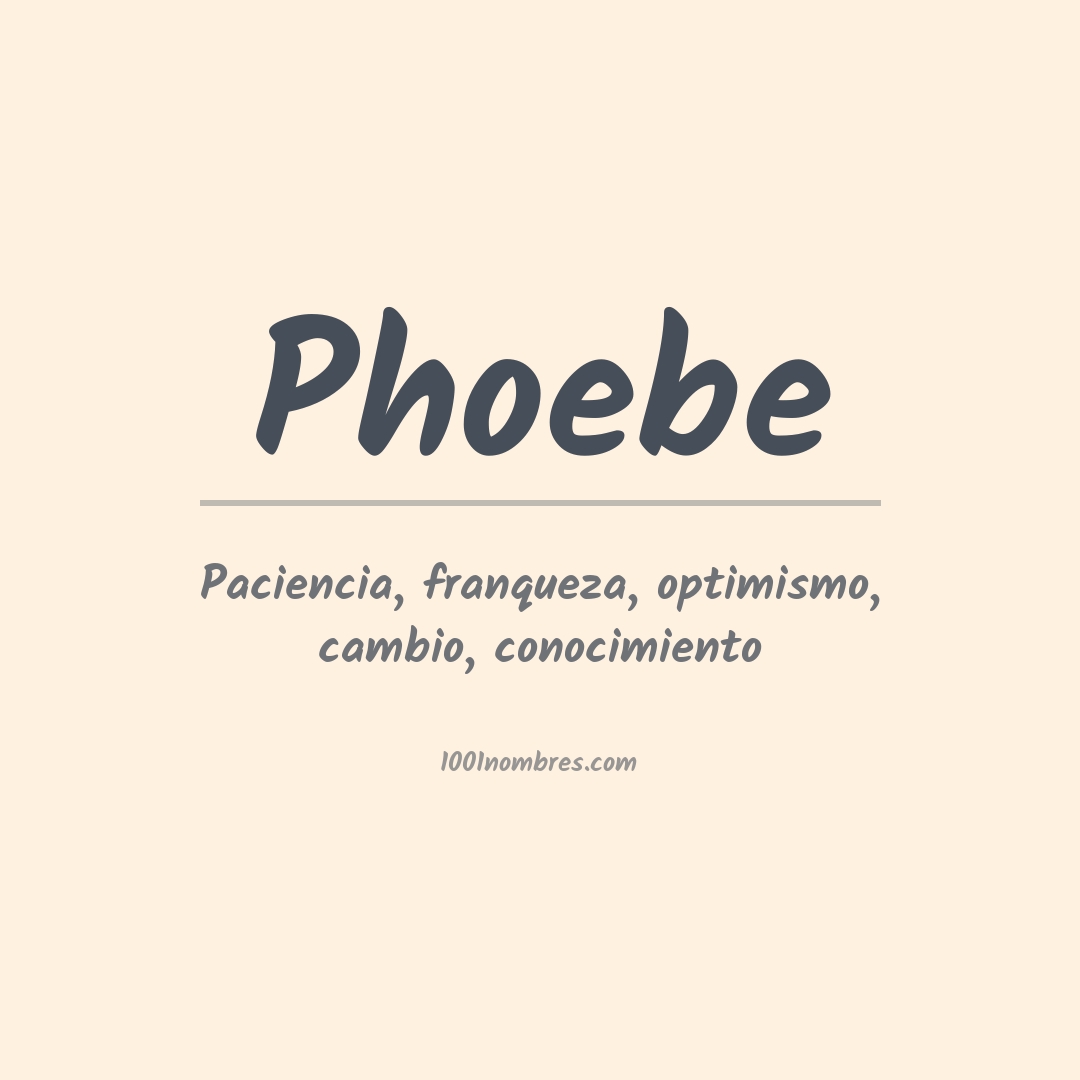 Significado del nombre Phoebe