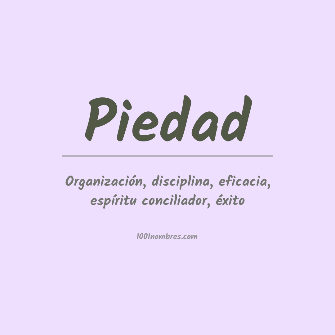 Significado del nombre Piedad