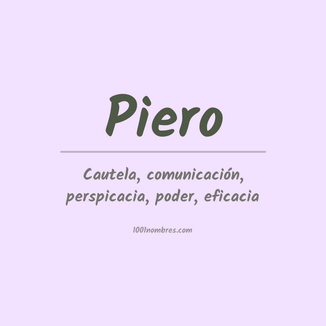 Significado del nombre Piero