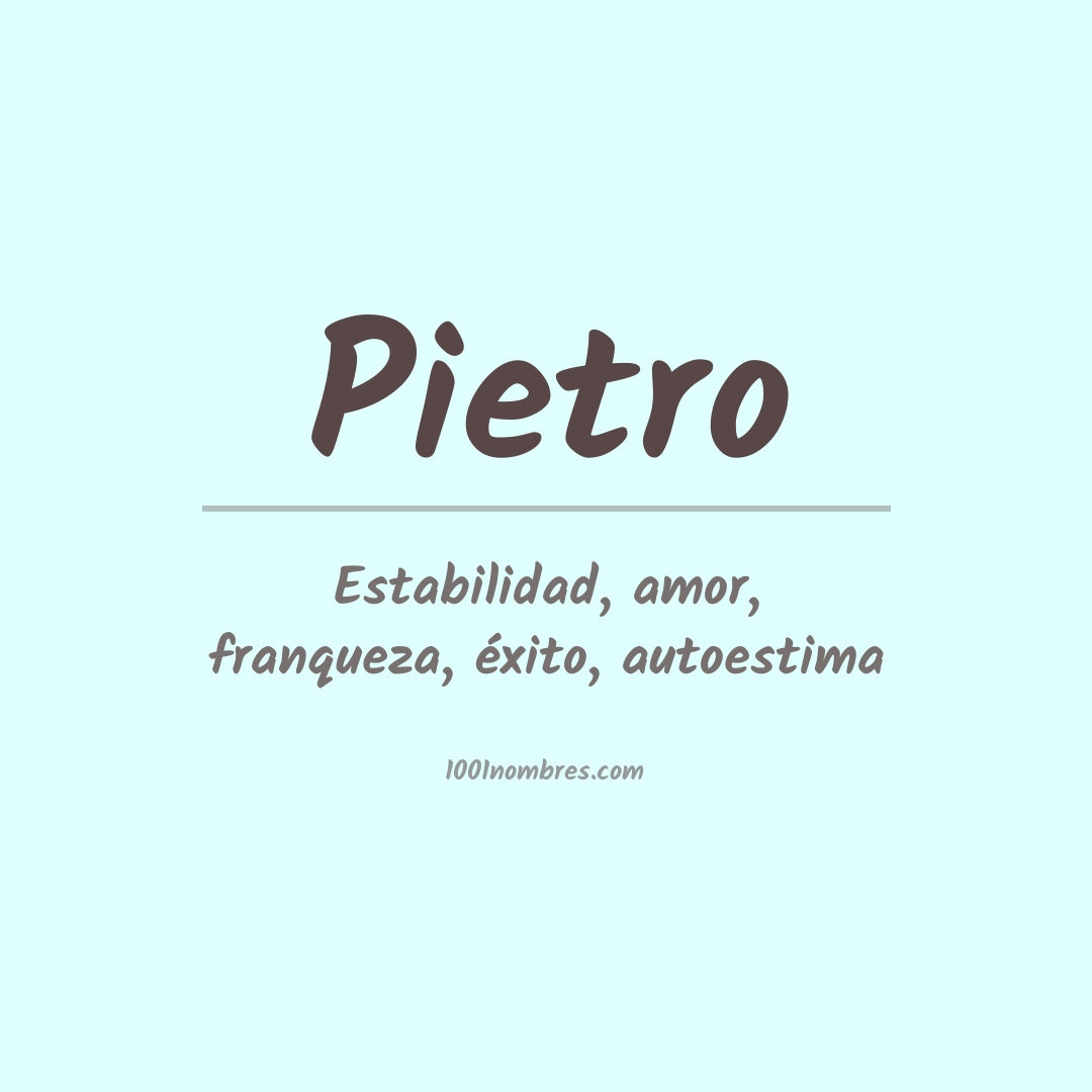 Significado del nombre Pietro