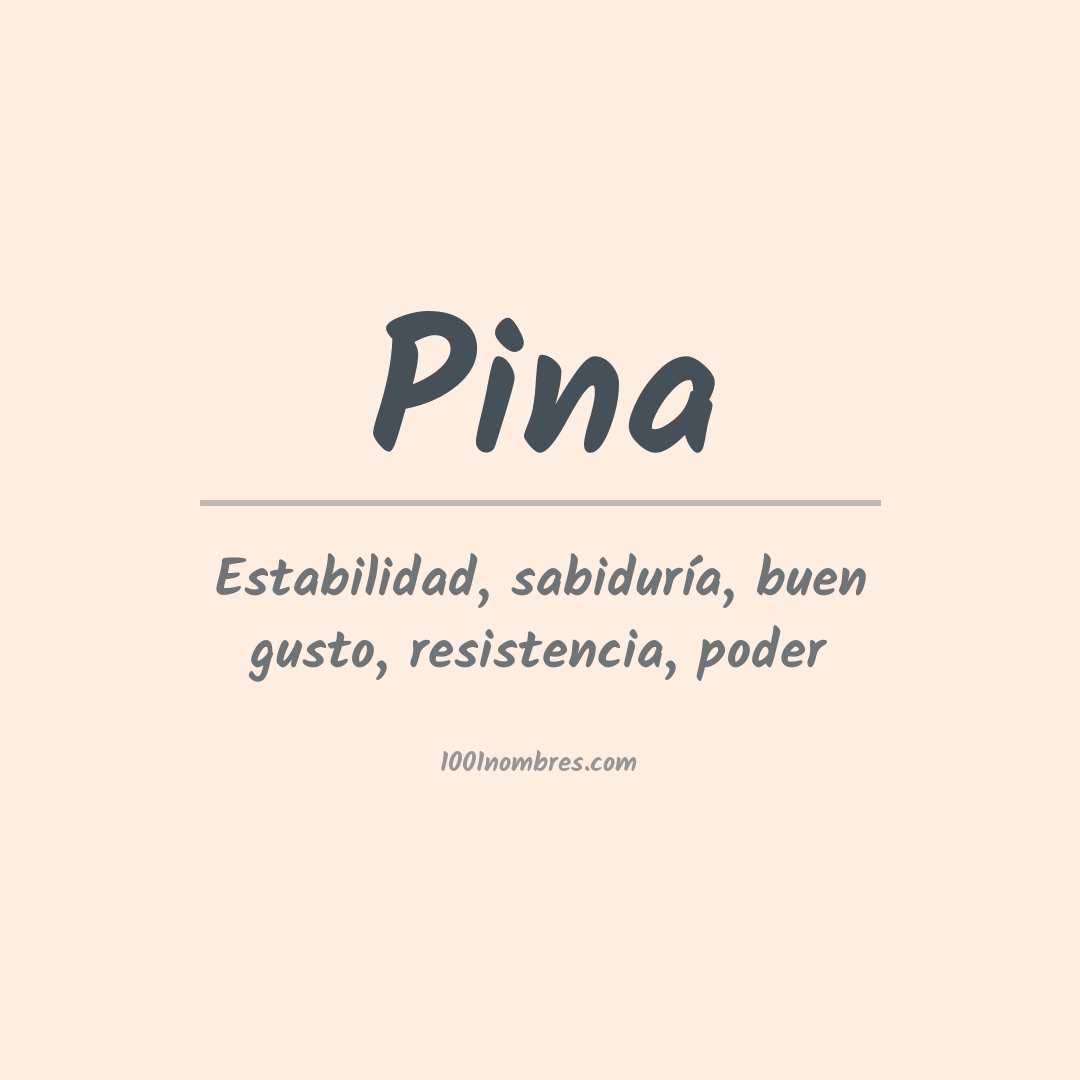 Significado del nombre Pina