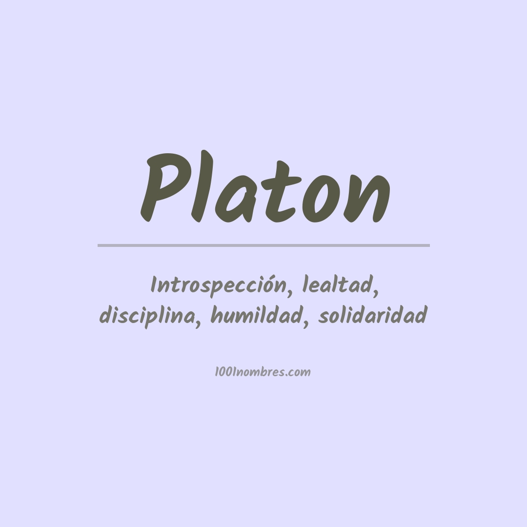 Significado del nombre Platon