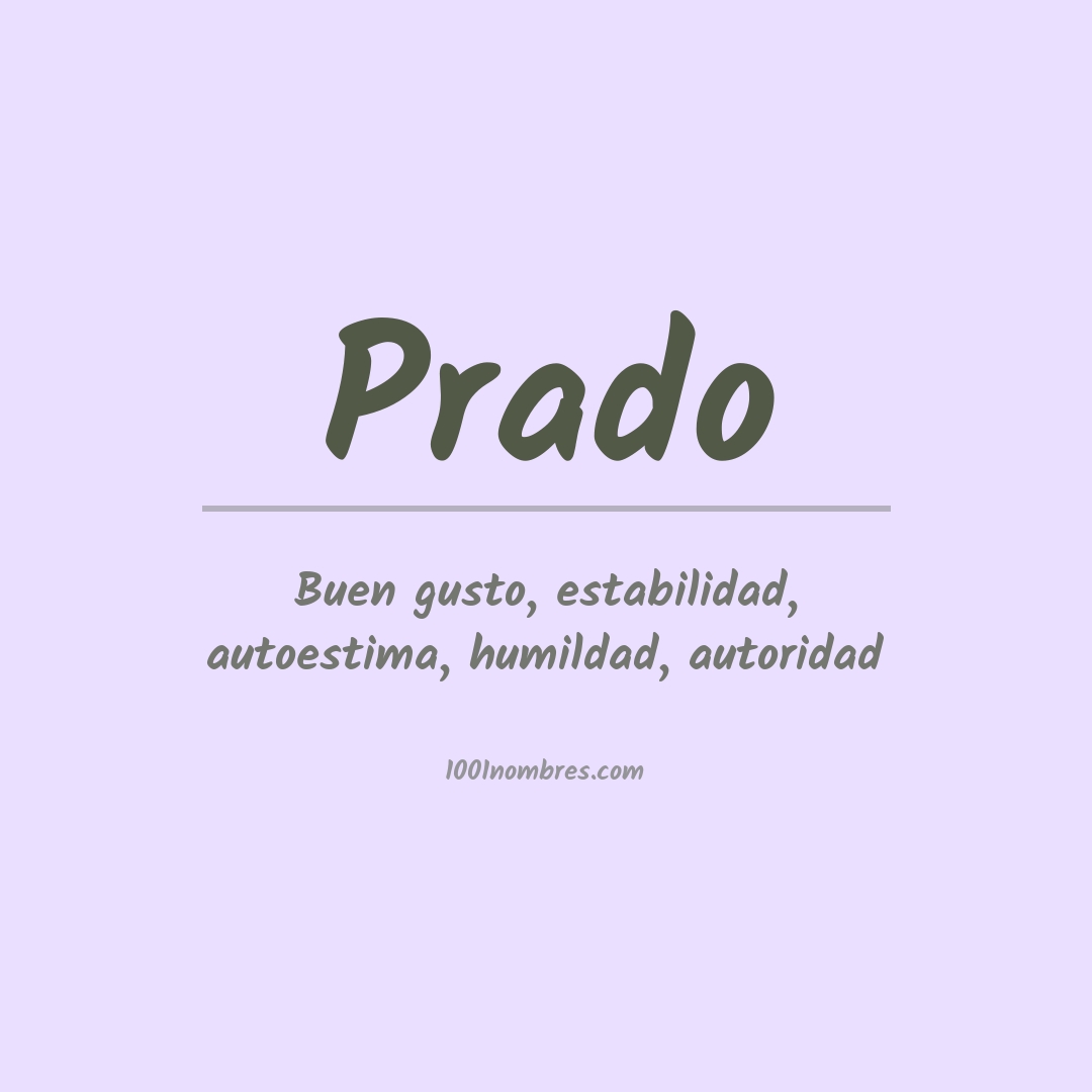 Significado del nombre Prado