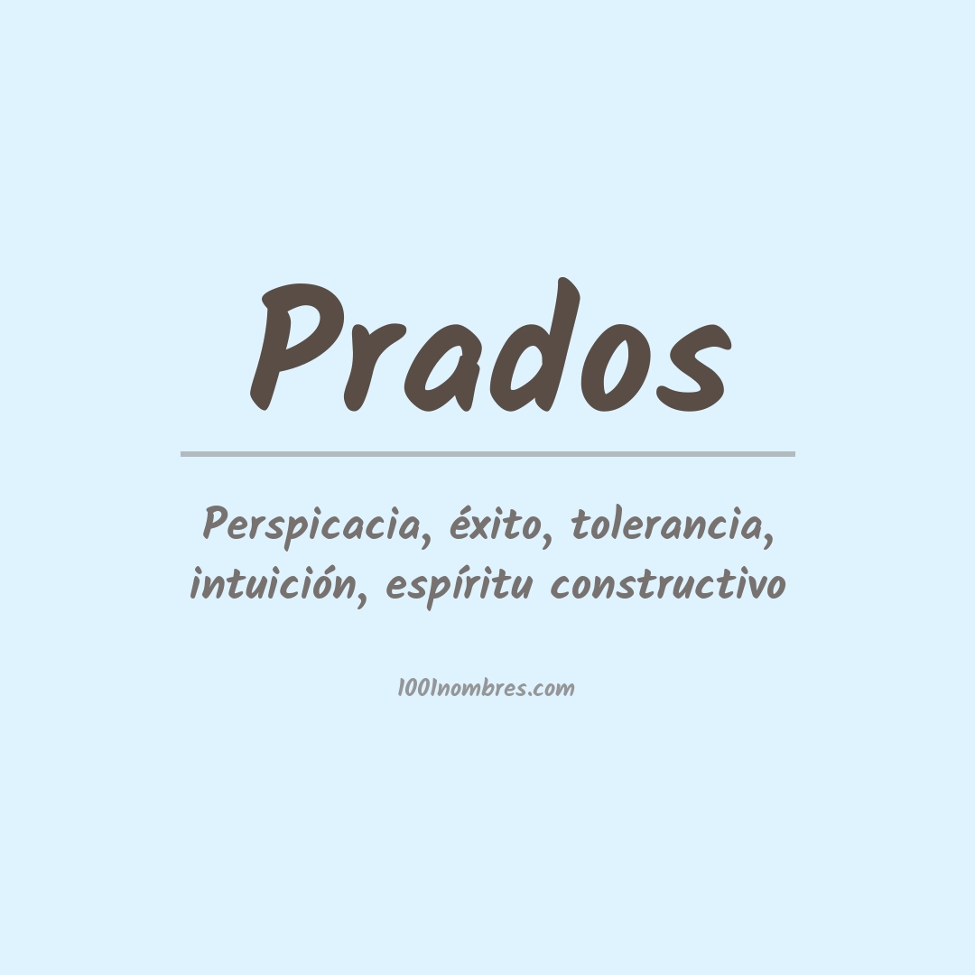 Significado del nombre Prados