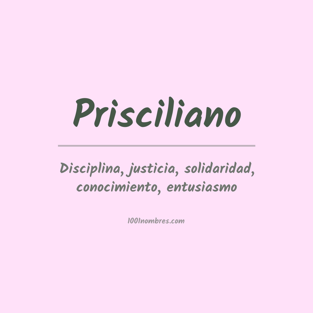 Significado del nombre Prisciliano