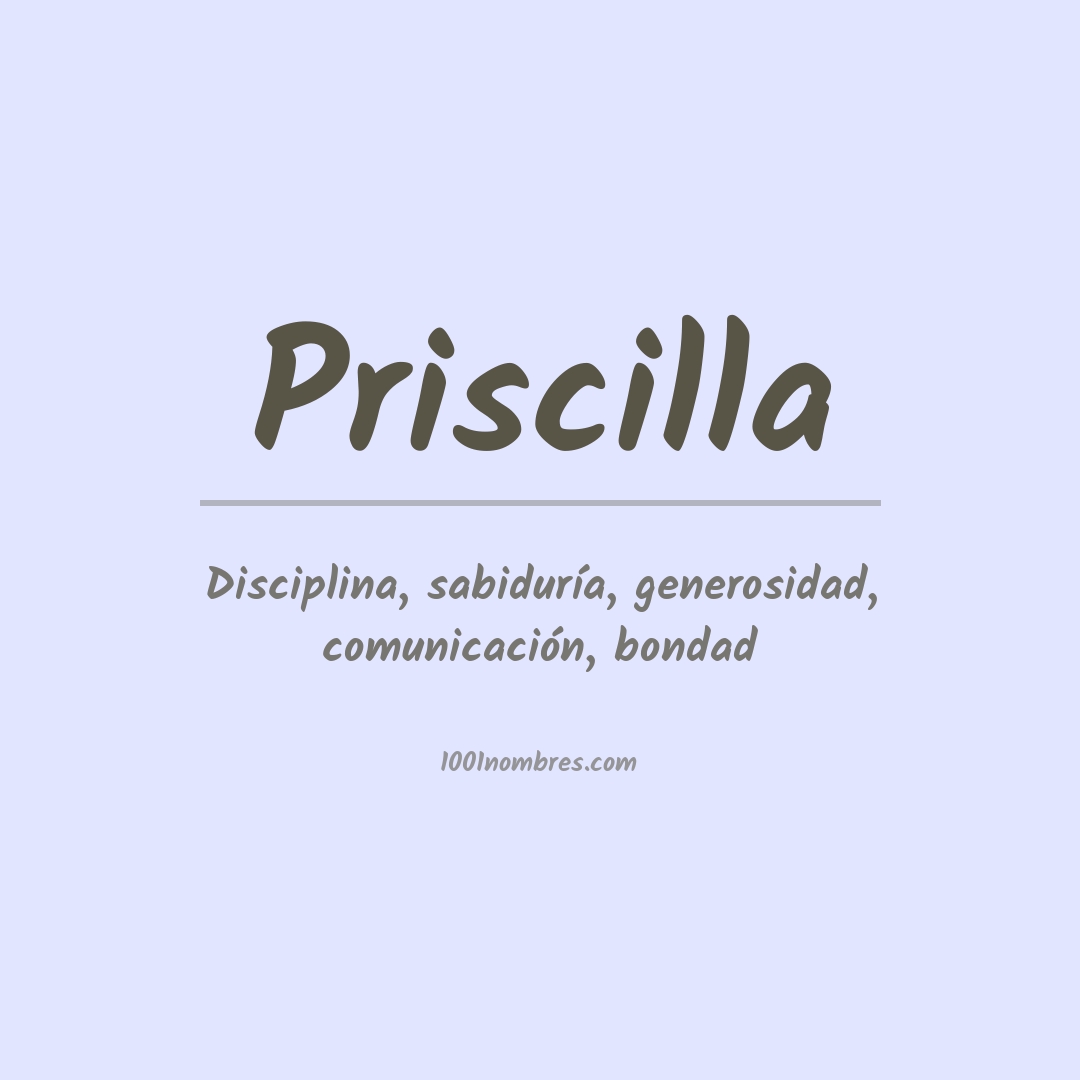 Significado del nombre Priscilla