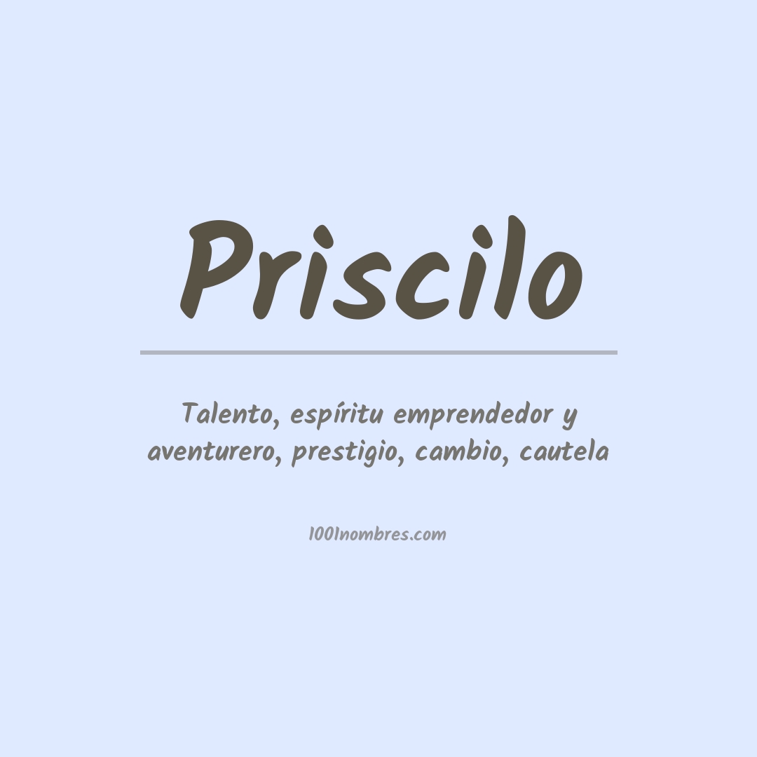Significado del nombre Priscilo