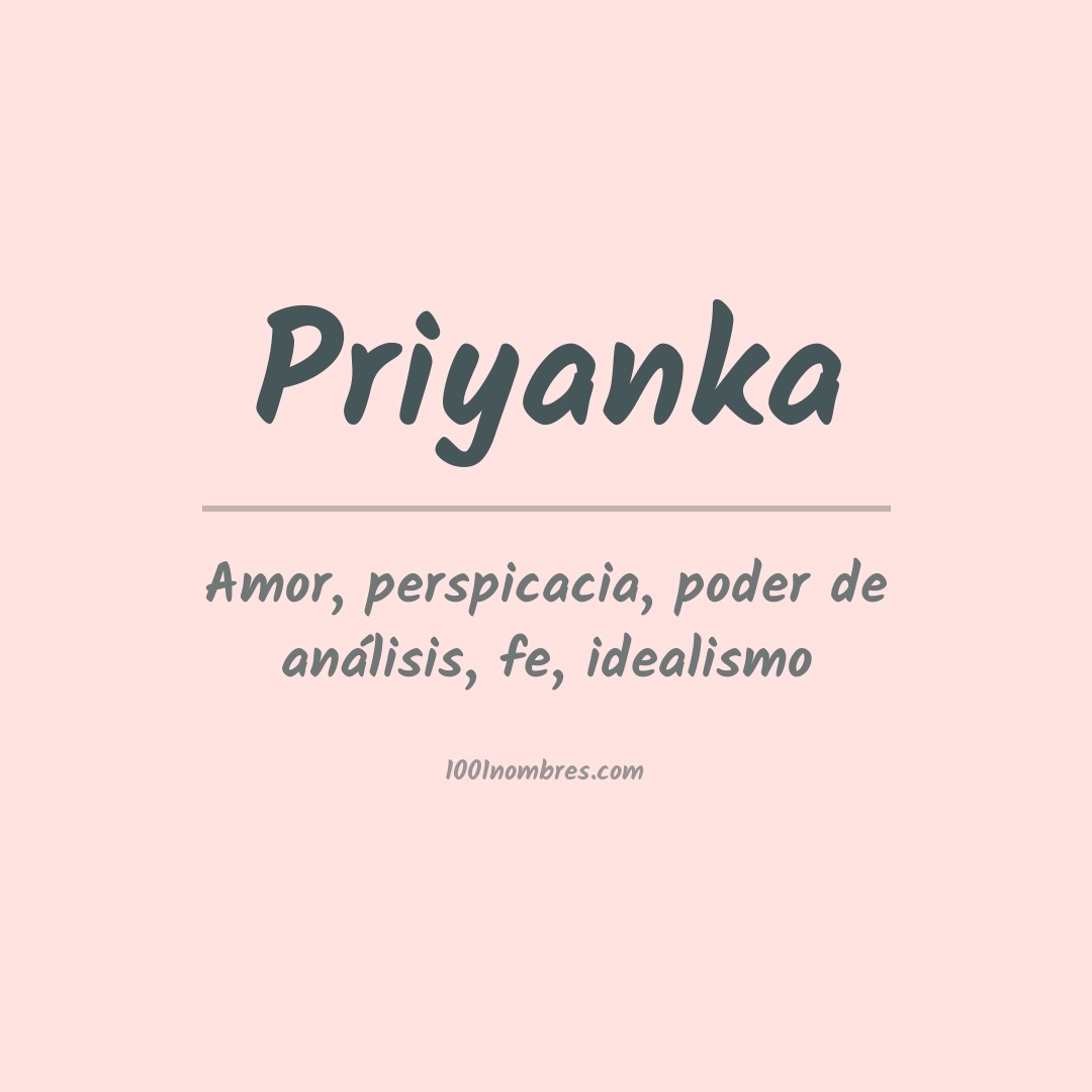 Significado del nombre Priyanka Significado del nombre Priyanka