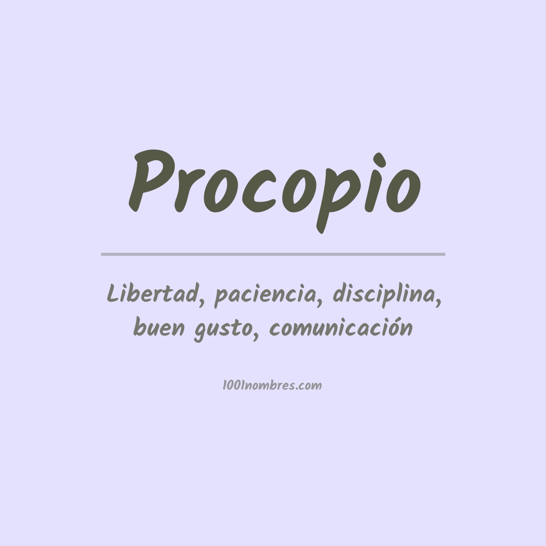 Significado del nombre Procopio