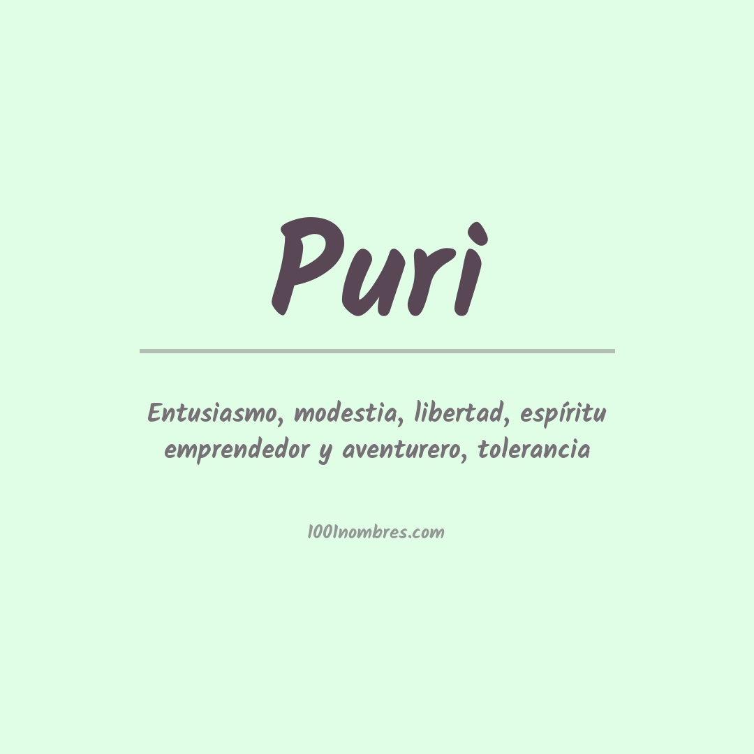 Significado del nombre Puri