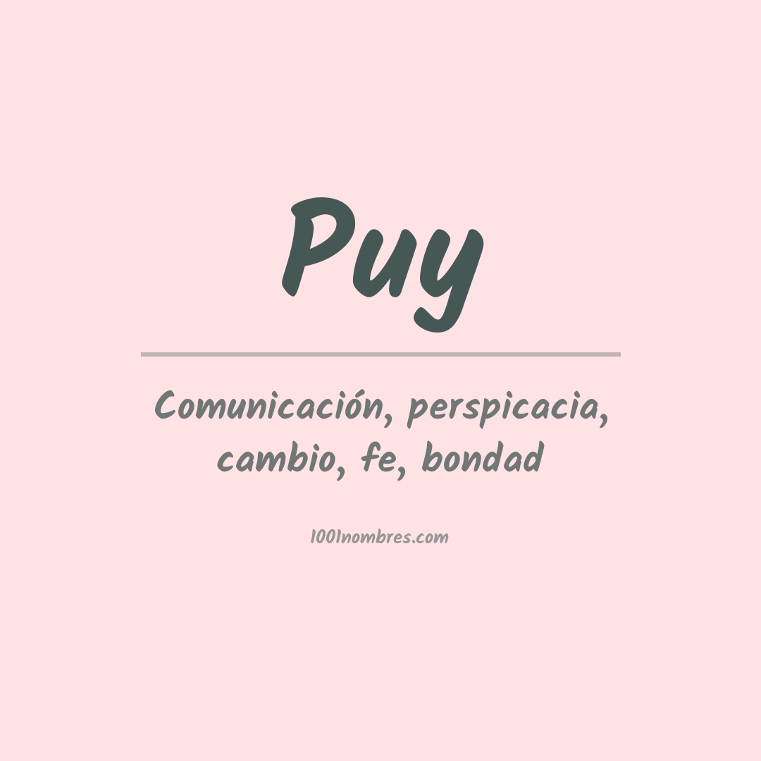 Significado del nombre Puy Significado del nombre Puy