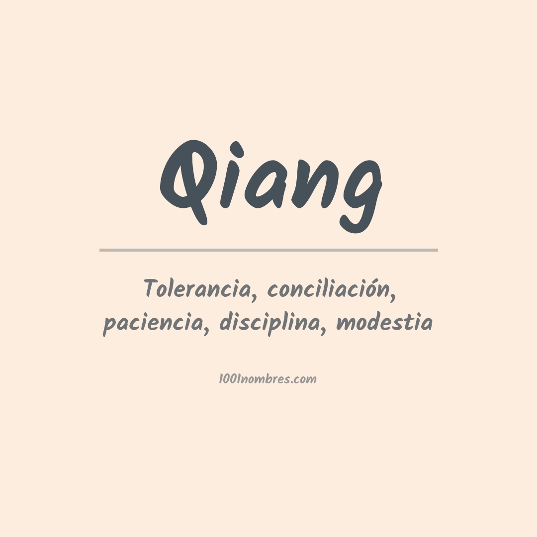 Significado del nombre Qiang